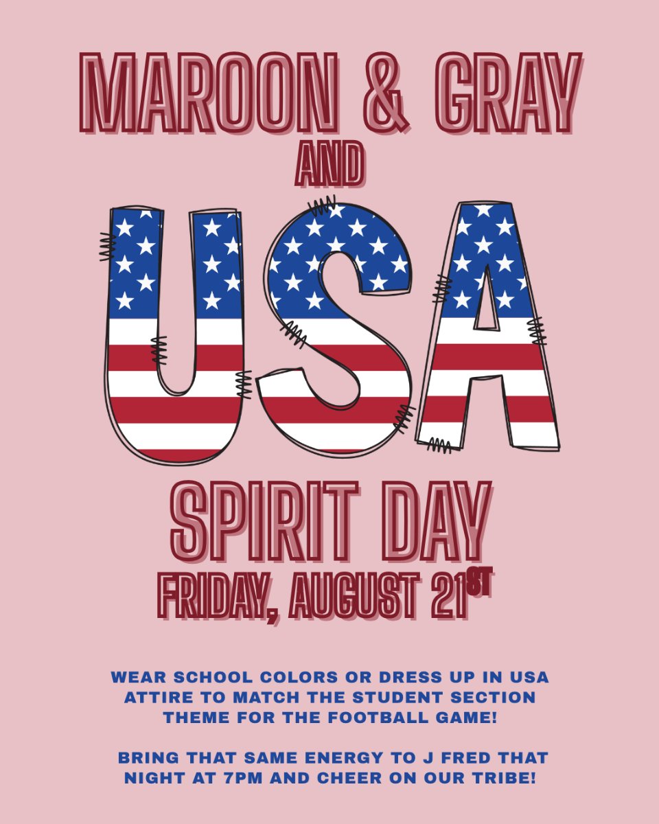 Spirit Day Friday August 21